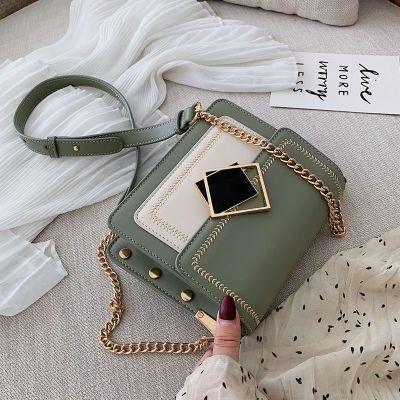 法国小众包包女包2020新款潮小清新时尚单肩包百搭链条斜挎小方包