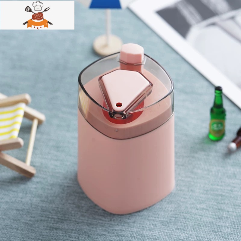 牙签盒创意自动弹出家用北欧ins按压式餐厅牙签桶便携牙签筒 敬平 纯色粉[无牙签]