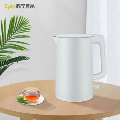 苏宁宜品 电水壶 速沸1大容量1.7升304不锈钢无缝内胆全自动烧水壶 LL-8811G(SNYP-DSH17-B01)