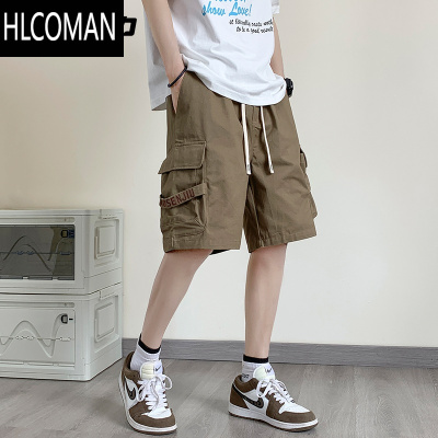 HLCOMAN夏季工装短裤男装潮牌宽松五分裤子休闲运动薄款外穿中裤子