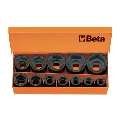 百塔 12件装,1/2''驱动六角风动套筒组套