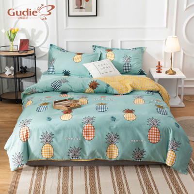 ins风纯棉床单四件套儿童卡通1.2米学生宿舍床上用品双人被套1.8m