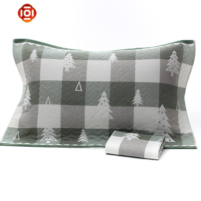 纱布成人枕巾一对装棉四季情侣枕巾加大加厚枕头巾一对三维工匠