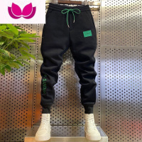 七斓2022新款男网红休闲裤百搭束脚运动裤潮牌青年精刺绣卫裤