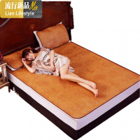 [优质凉席]冰丝席藤席凉席双人三件套席可折叠凉席0.45/2.0m 三维工匠