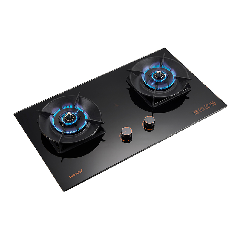 Haotaitai家用燃气灶JZY-X409 4.8kW大火力左右双灶智能防干烧安全灶可调底壳保洁铝炉头精铜燃烧器液化气