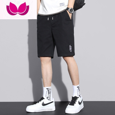 七斓夏季薄款五分休闲短裤子男士2023新款夏天宽松运动中裤男生马裤潮