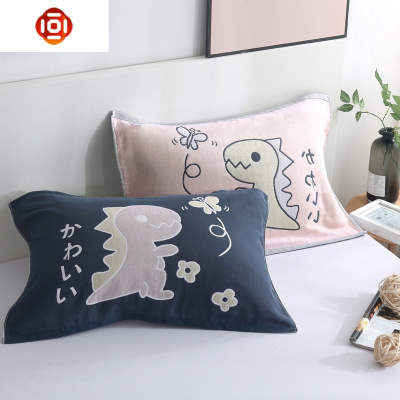 棉枕巾一对装情侣简约北欧棉欧式儿童卡通枕头巾单人防滑三维工匠