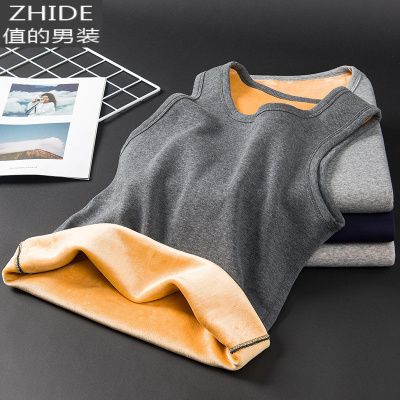 SUNTEK大码保暖背心男加绒加厚冬季内穿肥佬坎肩加肥加大男士胖子300斤马甲/背心