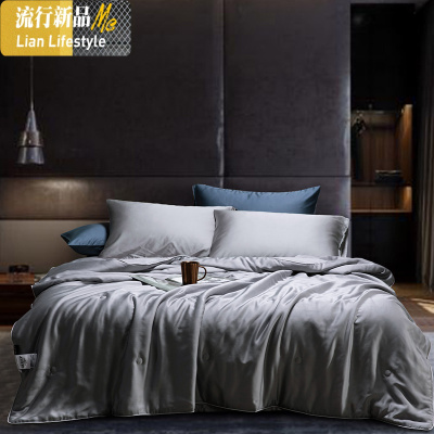 天丝空调被夏凉被单人春秋被双人被子夏天薄被可水洗冰丝夏被 三维工匠