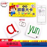 [正版]图书无图拼音大卡120张 双面覆膜打孔卡片 声母韵母整体认读音节 一年级小学生学习拼音卡幼儿园小学衔接拼音卡扫