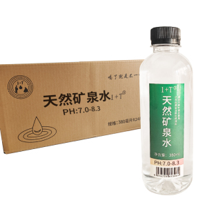 1+T 天然矿泉水 380ml*24瓶/箱