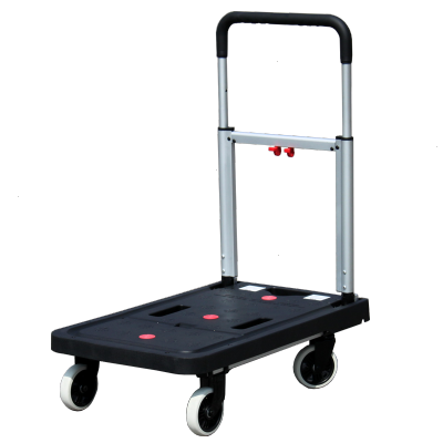 闪电客平板车手推车货拖车折叠拉货车小推车拉货折叠便携搬运车家用蓝色平板车+收纳袋+置物袋+折叠框+2条绳