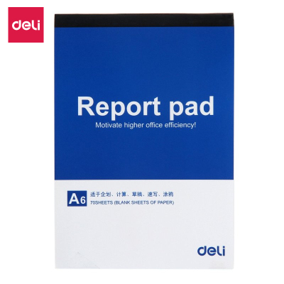 得力(deli)7713办公彩色空白便签本可撕便条纸学生文具N次贴草稿记事本A6/70张单本A6/70页