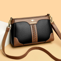 包包女包新款斜挎包女多隔层时尚撞色妈妈包单肩包女