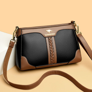 包包女包新款斜挎包女多隔层时尚撞色妈妈包单肩包女
