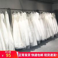 铁艺挂婚纱衣架展示架 女装店货架落地式礼服 衣服架子服装店晾晒架 三维工匠 180长*45宽*200高