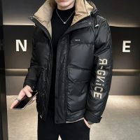 冬装羽绒服外套男秋冬季年新款小众感连帽加厚保暖上衣服