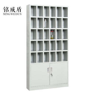 铭威盾30格冷轧钢板员工车间多格茶杯放置收纳柜水杯柜1800*900*250