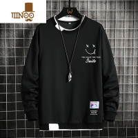 YANXU长袖t恤男士卫衣国潮牌加绒打底衫内搭假青少年上衣服