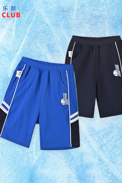 [1件3折]铅笔俱乐部2025夏装新品男小童中裤儿童运动六分裤子宝宝针织短裤
