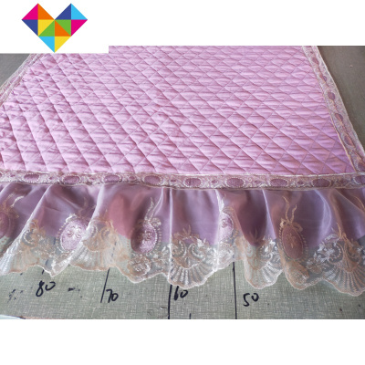 欧式四季防滑沙发垫可定做全包弧形U型圆贵妃L夏季沙发套罩巾中粉色粉布艺四季款1+3+3三片装-御蓝锦