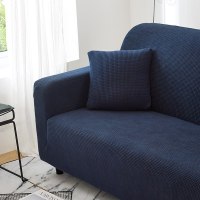 沙发套全包卍能全盖沙发罩四季沙发垫现代简约客厅通用弹力布艺 普鲁蓝 L[三人位长190-230cm以内]