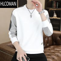 HLCOMAN无帽卫衣男加绒加厚长袖T恤打底衫宽松百搭上衣服
