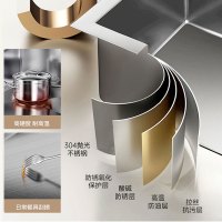 浪鲸洗菜盆水槽大单槽304不锈钢单槽台下台上盆大单槽厨房水槽洗菜池