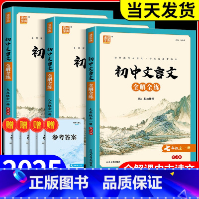 八年级 九年级/初中三年级 [正版]通城学典 初中文言文全解全练 七年级八年级九年级全一册 人教版中考语文古诗文文言文课