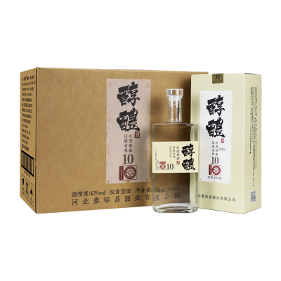非遗+Z利工艺-青小乐醇醴42度纯粮食浓香型白酒整箱500ml*6瓶装