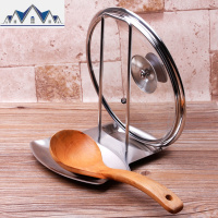 锅盖架带接水盘 304不锈钢多功能厨房置物架砧板勺收纳沥水 三维工匠