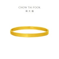 周大福 传承系列方形足金黄金手镯(工费2080计价)F230515七夕礼物