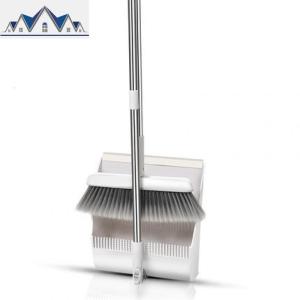 扫把套布扫帚套装簸箕组合家用懒人魔术扫地拖把头发笤帚打扫 三维工匠 白色