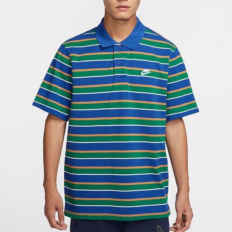 NIKE/耐克男子新款运动训练休闲短袖T恤POLO衫FN3897-480 C