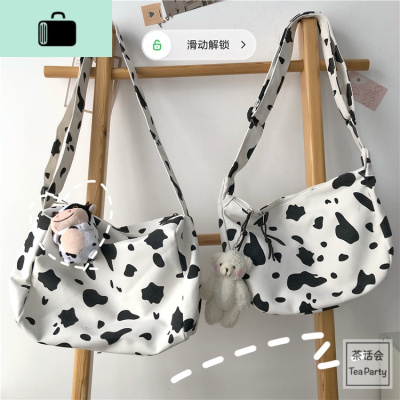 韩国ins风可爱软妹少女帆布包ulzzang日系原宿简约百搭学生斜挎包NEW LAKE女斜挎包