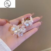 JiMi法式花朵耳环女2023年新款潮小众设计感高级耳钉简约冷淡风耳饰