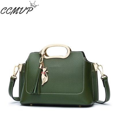 CCMVP品牌自营质量保证-CCMVP单肩手提包时尚百搭软皮小包休闲妈妈包中年斜挎女包流苏凯莉包