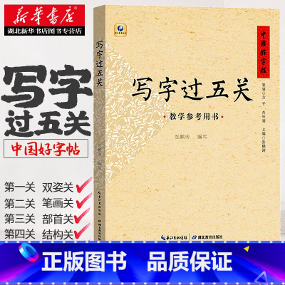[正版]写字过五关 教学参考用书 硬笔书法入门教程 楷书行楷临摹钢笔中小学生成人儿童基础训练字帖等级考试全套女生字体漂亮