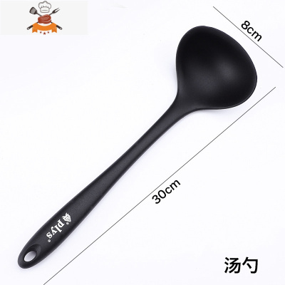 硅胶铲勺套装家用厨房不粘锅专用炒菜可高温锅铲汤勺漏勺厨具 敬平 单把硅胶汤勺