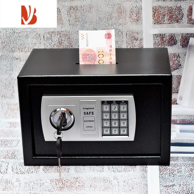 三维工匠创意儿童密码箱带锁存钱罐可存可取大人用保险柜大容量储蓄罐钱箱黑色