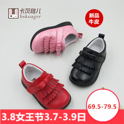 童皮鞋真皮女宝宝学步鞋1-4-5岁女童公主鞋小童单鞋软底