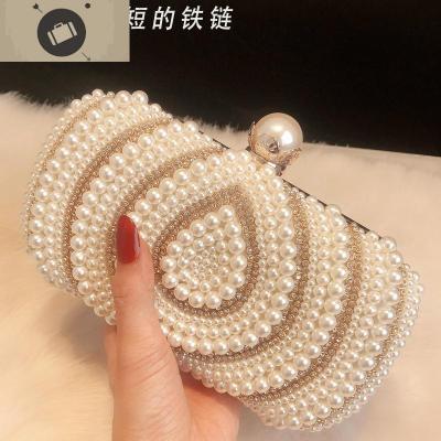 新款复古珍珠包串珠水钻晚宴包女手拿包名媛晚礼服包旗袍中国风包艾狄伊娃女手包