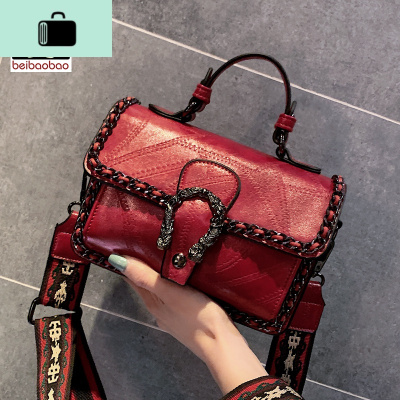 上新小包包女包2020新款潮网红斜挎韩版复古小方包宽带单肩NEW LAKE女斜挎包