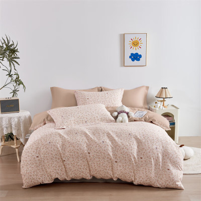 怡莲印花AB双版四件套YL-JT03被套床单枕套双人床200*230CM