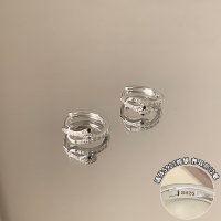 s925纯银锆石灵蛇耳扣女轻奢高级感小众精致本命年配饰时尚潮送女朋友老婆情人节七夕生日礼物