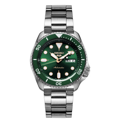 SEIKO精工5号官方正品手表男日本绿水鬼机械表SRPD63K1