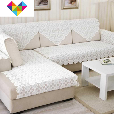 长方形皮沙发布艺盖布靠背沙发巾客厅防滑背巾坐椅套巾装饰通用布米色小碎花90*160cm御蓝锦