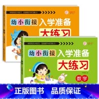 拼音+数学[2本156页] [正版]幼小衔接入学准备大练习试卷测试卷 幼升小衔接练习册数学+拼音练习题 大班一日一练幼儿