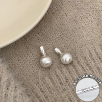 纯银镭射珠圆球耳环女重工轻奢高级感时尚耳坠显脸小气质配饰送女朋友老婆情人节七夕生日礼物
